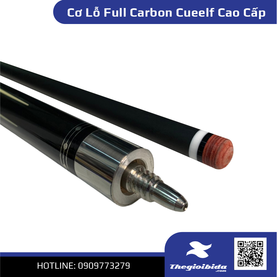 Cơ Bida Lỗ Full Carbon Cueelf Cao Cấp (2)