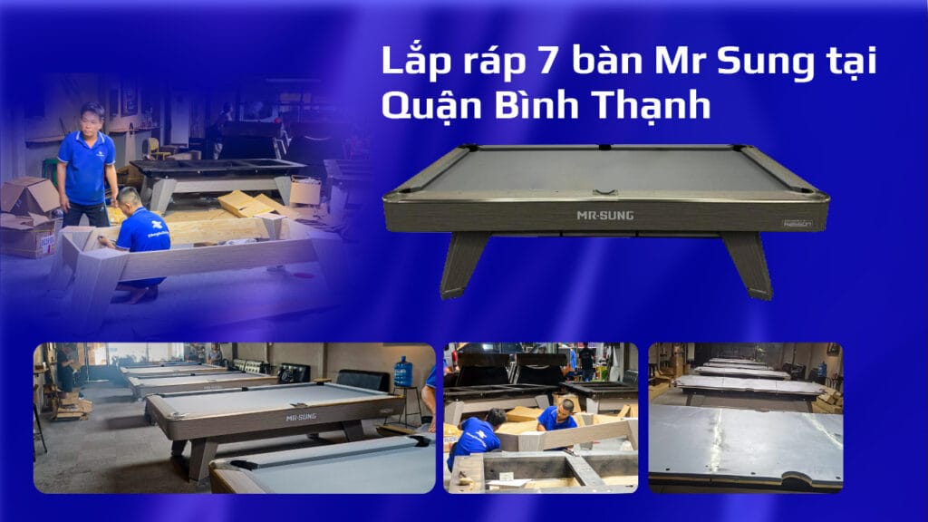 Thế Giới Bida lắp đặt bàn bida Mr Sung